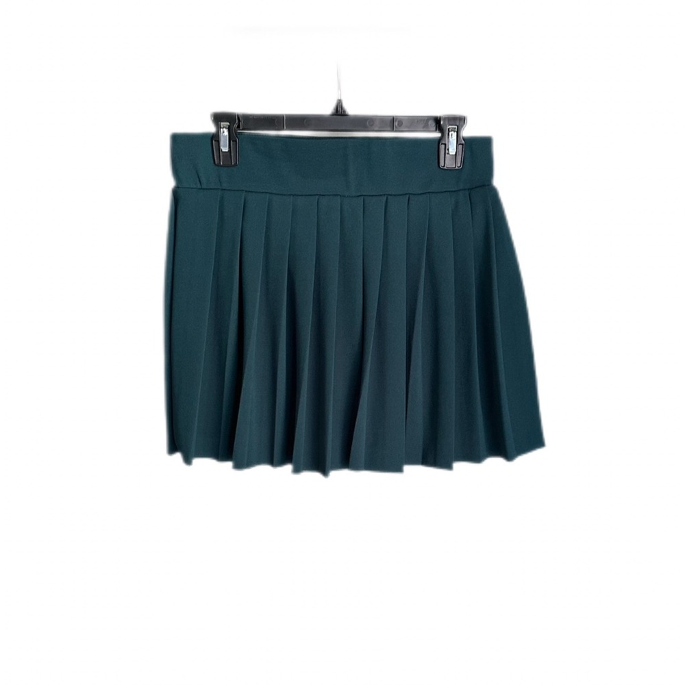 NWOT Dark Green/Teal Moa Moa Knife Pleated Skirt Size S